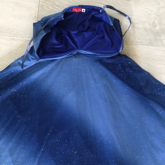 Ruby Rox Ombré Blue Sparkly Prom Dress - Picture 16 of 16